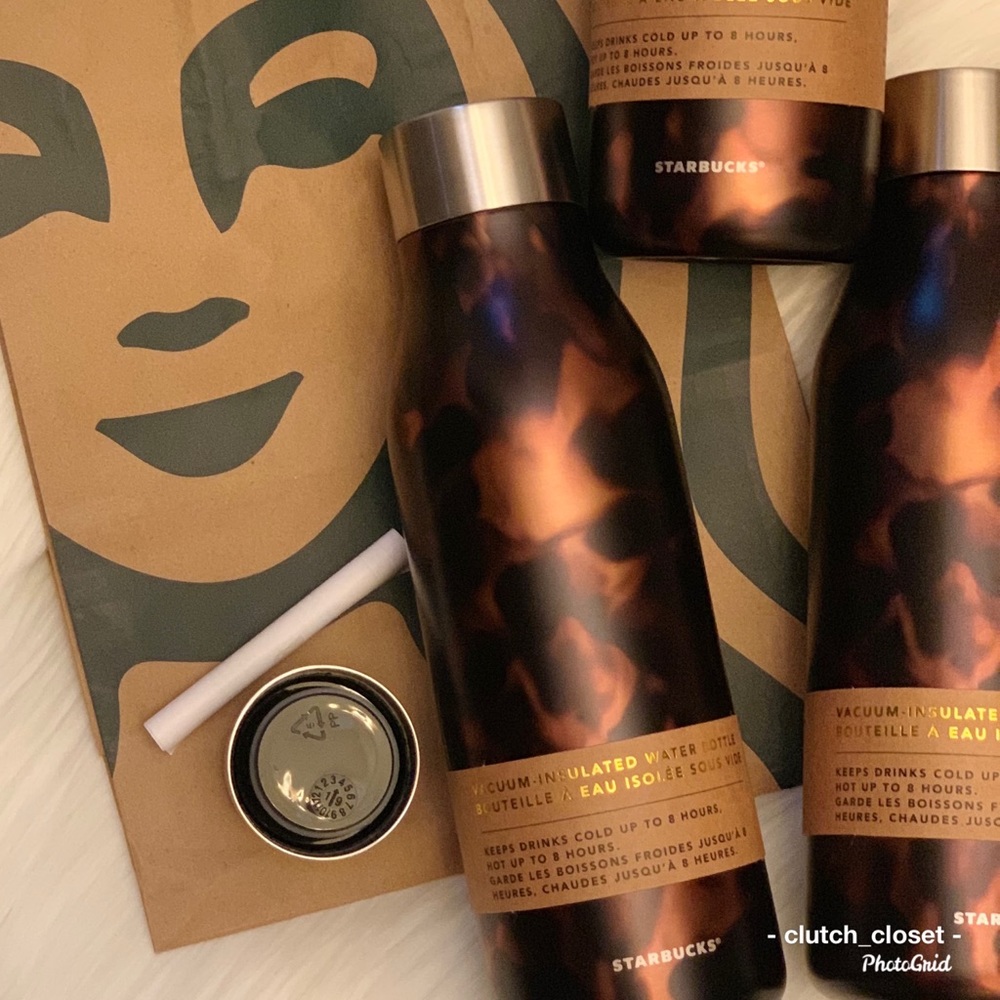 Starbucks Tortoise Shell Insulated Water Bottle - Picture 8 of 8